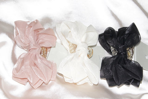BLACK RIBBON CLAW CLIP